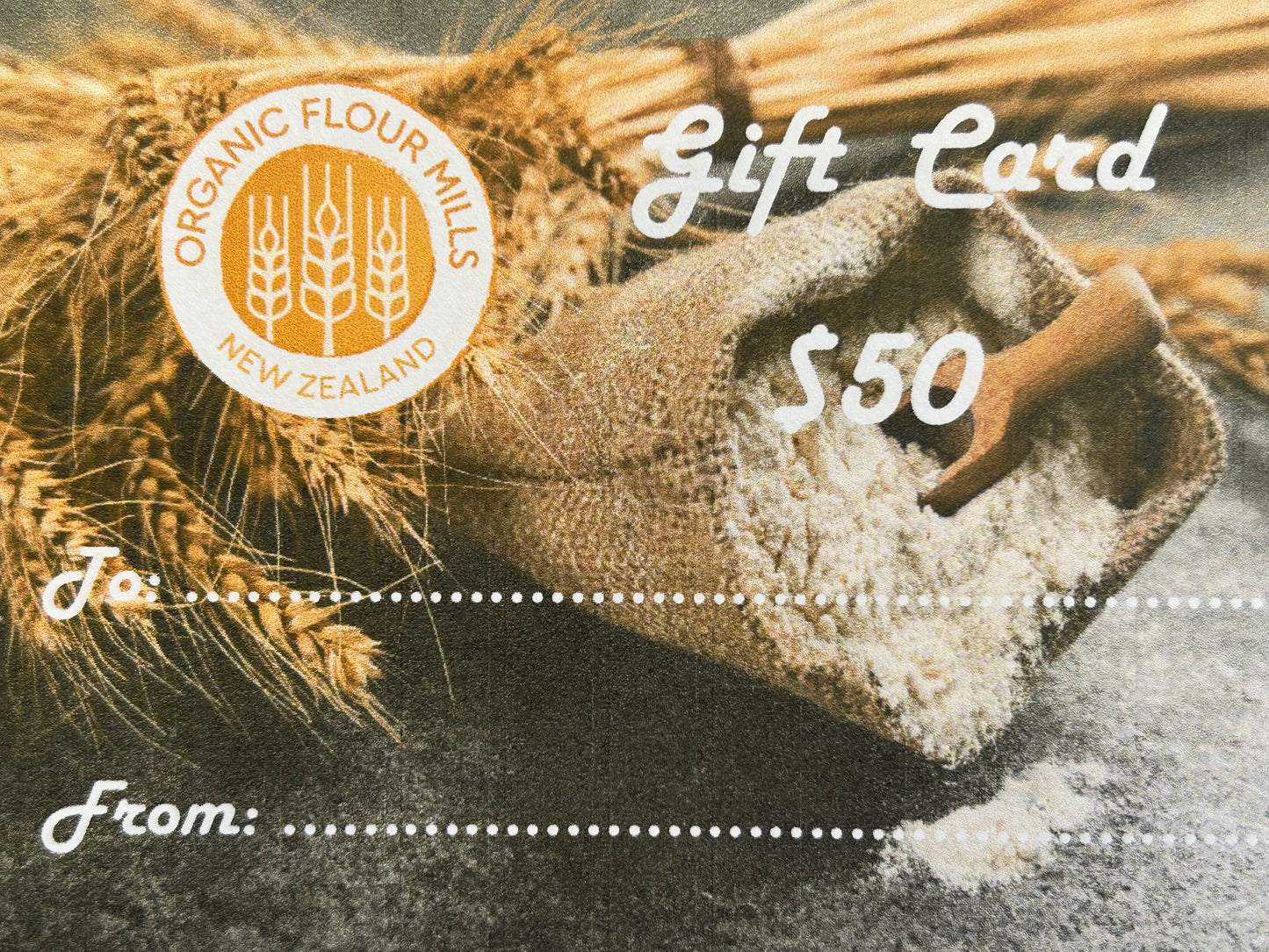 Organic Flour Mills Gift Card - the healthiest 2025 prezzie :) So order NOW!